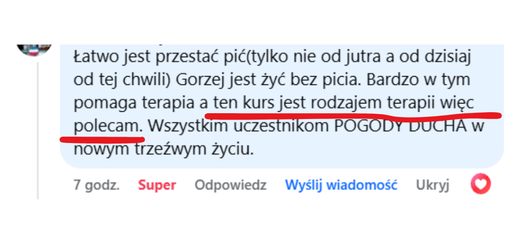 Opinia uczestnika kursu 14
