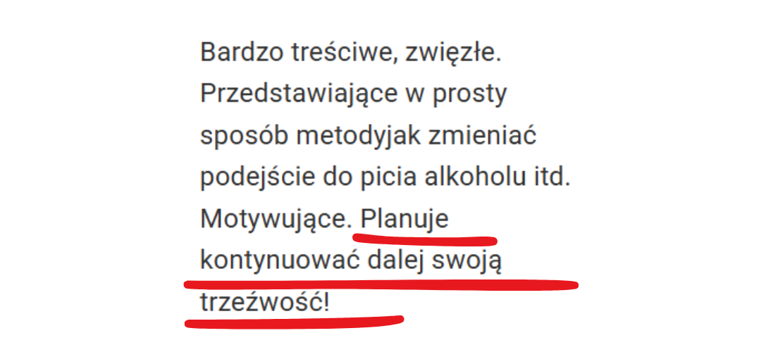 Opinia uczestnika kursu 18