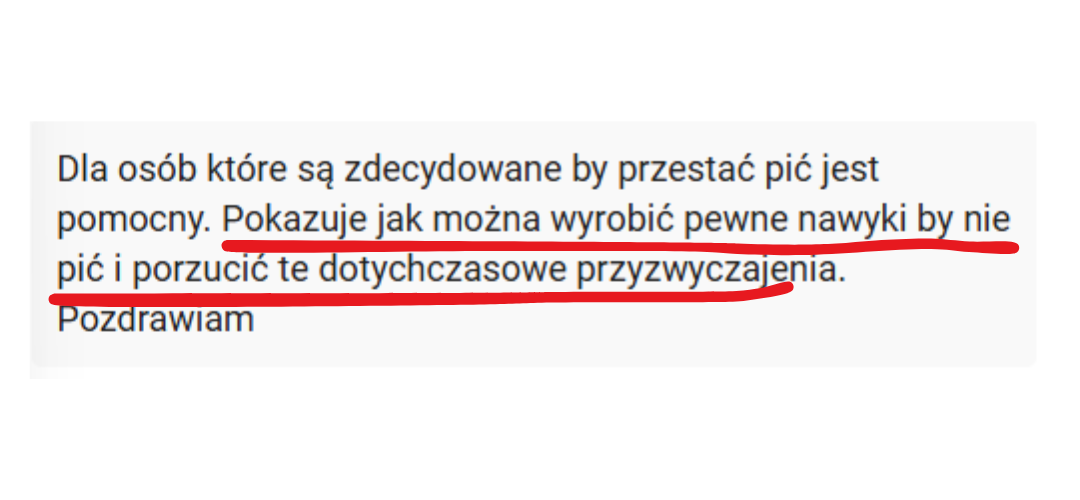 Opinia uczestnika kursu 1