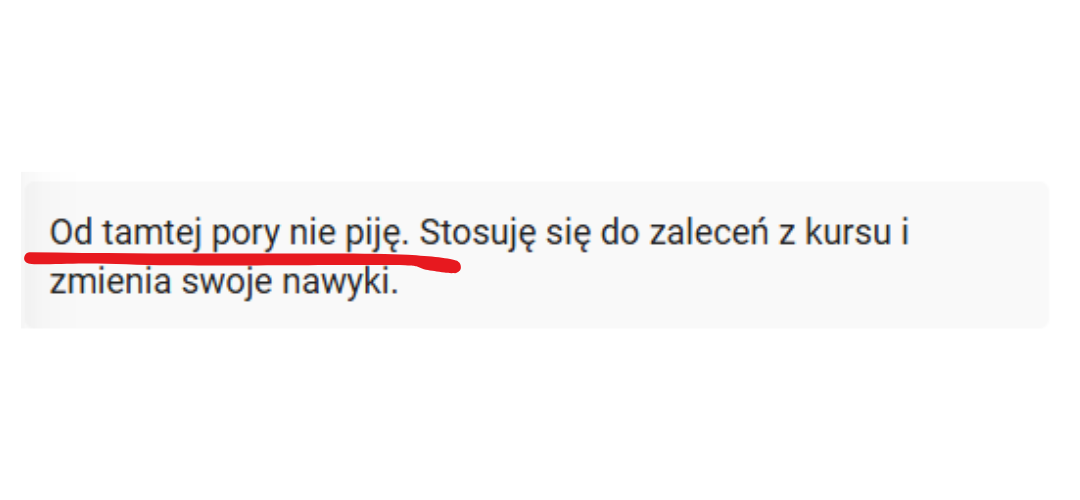 Opinia uczestnika kursu 8